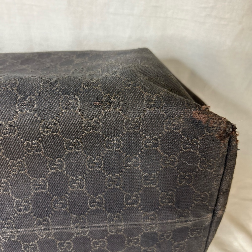 👜 Gucci Bamboo Tassel GG Canvas Tote Bag – Brown  SEE ADDITIONAL LISTING - Picture 9 of 16